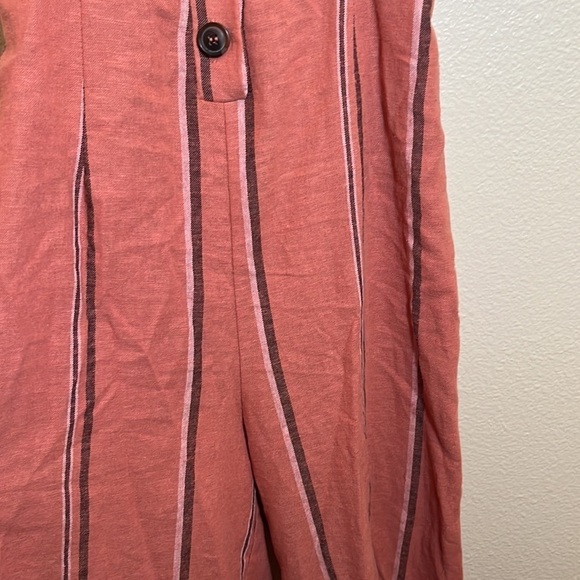 CALI 1850 Striped Open Back Cropped Romper - Picture 4 of 12